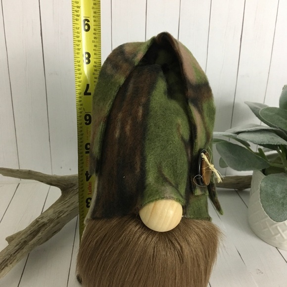 Gnome Woodland Camouflage Fleece Handmade Soft Men Farmhouse Cottage - Picture 8 of 9